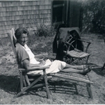 Frances Biddle in Deck Chair